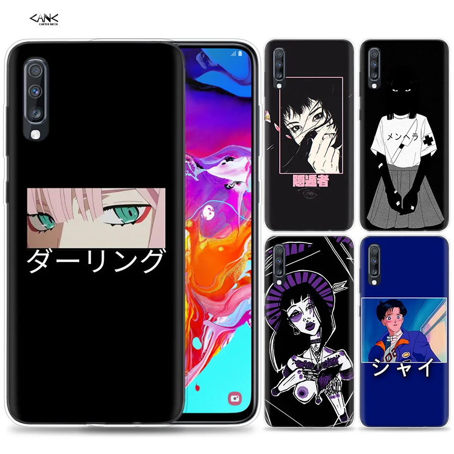 

Bags Case for Samsung Galaxy Mobile Phone A50 A70 A30 A20 J4 J6 J8 A6 A8 M30 A7 Plus 2018 Note 8 9 Dark Girl alternative