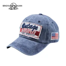 BINGYUANHAOXUAN, хлопковая вымытая Женская бейсбольная кепка, Снэпбэк Кепка для мужчин, Кепка Gorras, повседневная Кепка с вышитыми буквами в стиле ретро