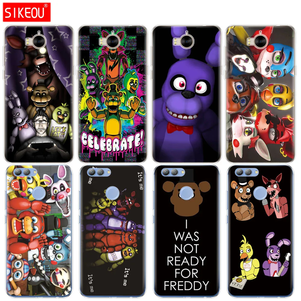

Silicone phone Cover Case for huawei Y3 Y6 Y5 2 II 2017 nova 2s 2 LITE plus five nights at freddy's fnaf freddy