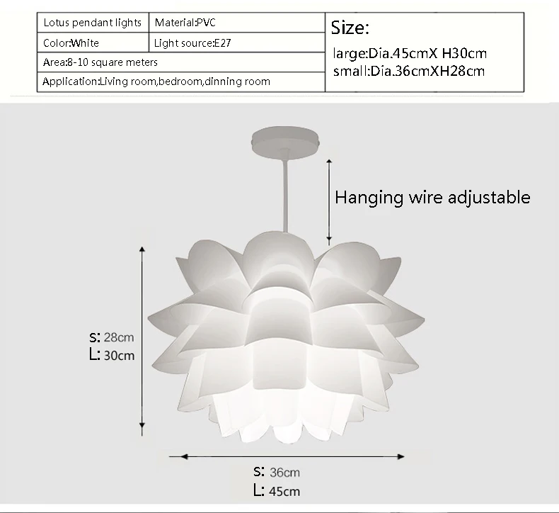 Современный подвесной светильник s Lotus, подвесной светильник, художественный подвесной светильник, акриловый подвесной светильник PP для спальни, гостиной, светильник, светильники
