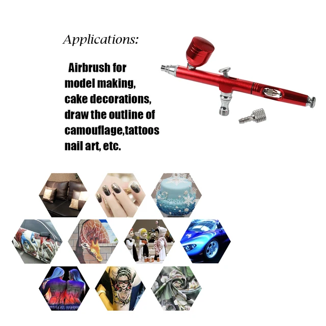 Beautiful Airbrush Kit Small Spray Pump Pen Set Air Compressor Kit for Art Painting Tattoo Craft Cake Spray Model