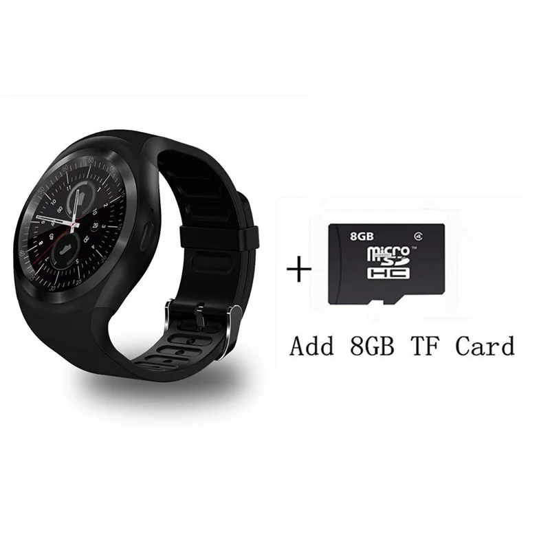 Завод 2G Smartwatch 1,22 дюймов полный круглый дисплей sim один nano sim Bluetooth SM01 Смарт часы без камеры