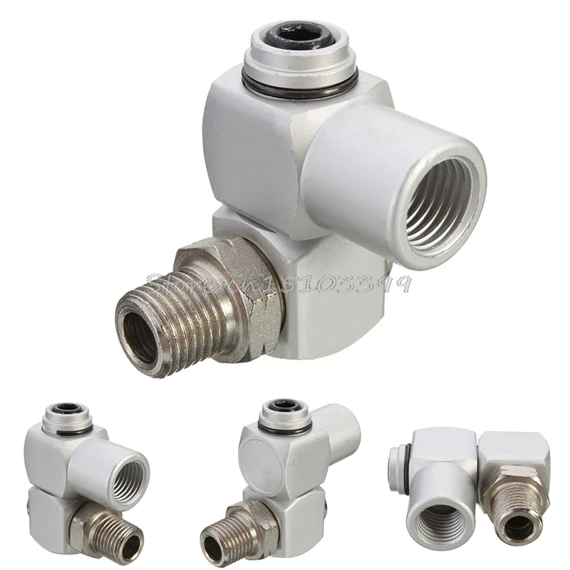 1/4" Universal 360 Swivel Air Hose Connector Adapter Flow Aluminum BSP Tool New Drop Ship | Обустройство дома