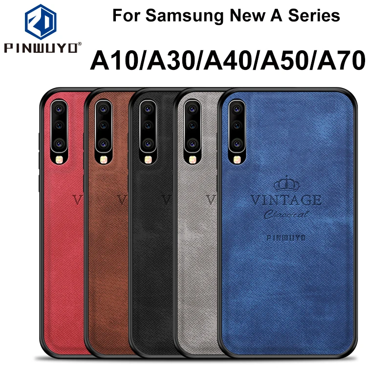 

PINWUYO Casing For New Samsung Galaxy A70 A50 A40 A30 A10 Series Phone Case Shell Matte PC Anti-knock Back Cover 100% Original