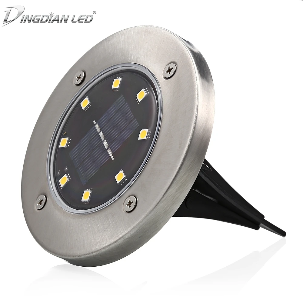 

4pcs IP65 Waterproof Ground Lamp for Outdoor Fence Garden 8 LEDs Solar Powered Solar Light Perfect Power Solar Light Outdoors