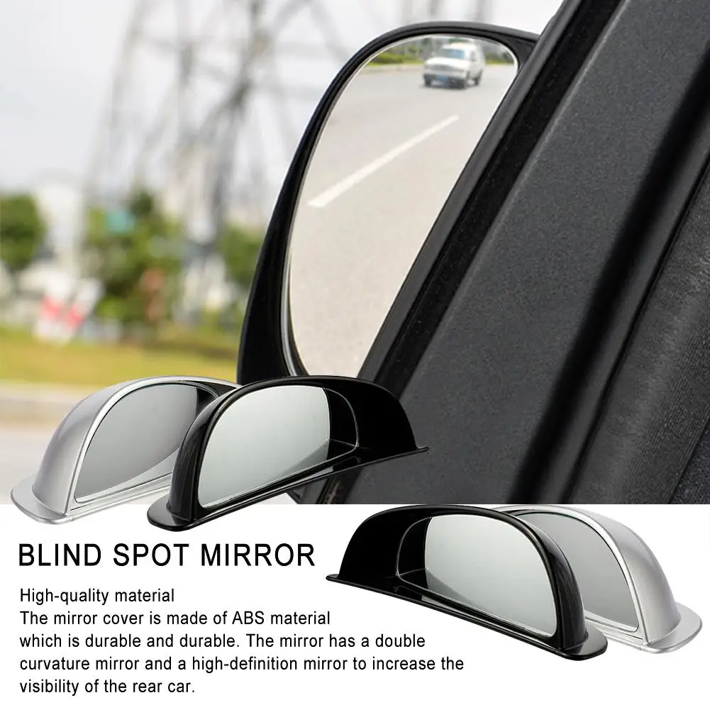 

Professional 1pcs Blind Spot Mirror Side Auto Wide Angle Mirror Black Silver Optional Convex Rear View For Car SUV Van Minibus