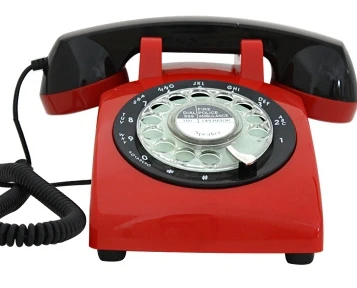 Бежевый модный старинный телефон с циферблатом - Цвет: Яркий