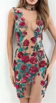 

Pretty flowers Classic design YG-764 best quality sequins embroidery mesh lace for sawing bridal wedding dress 5 yards/lot