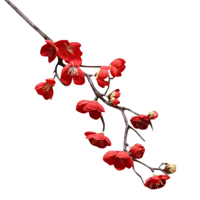 

Artificial Flower High Quality Silk Wedding Flowers Plum Blossom Floral Party Decor Fake Flower 17DEC29