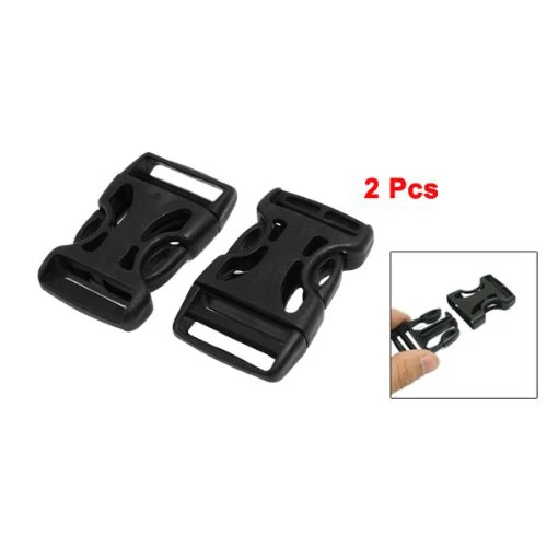 

TFBC 1" Replacement Belt Connecting Black Plastic Quick Release Buckle 2 pcs