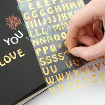 

10pcs/Lot DIY Creative Letter/Number Stationery Stickers Twinkle Diary Label Sticker Agenda Planner Stickers In Notebook