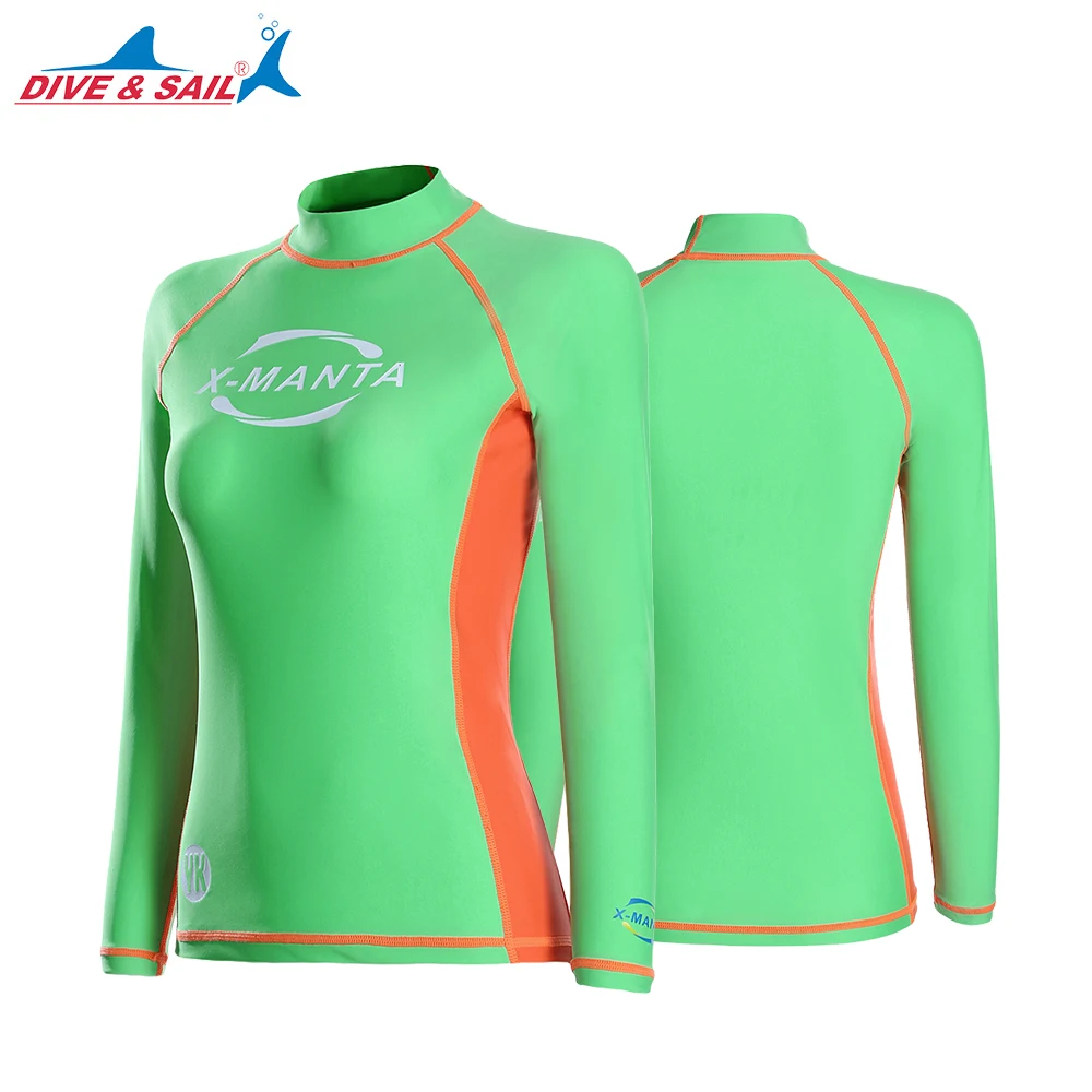 DIVE&SAIL popular UPF 50+ lycra women rash guard Surfing Diving Suits