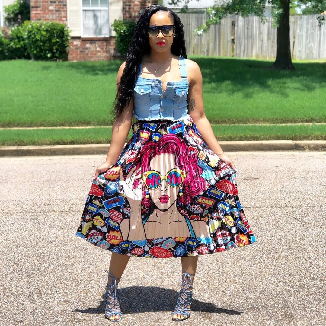 CMYAYA/Женские винтажные цветные юбки с высокой талией до середины икры, плиссированные юбки в ретро стиле, Классическая Женская плиссированная юбка, юбки CM82