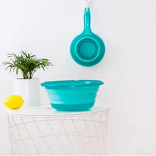 Multi-function складные мерные ложки могут зажимать пищевые пакеты для воды чаша мерная чашка складные силиконовая чаша для домашних животных