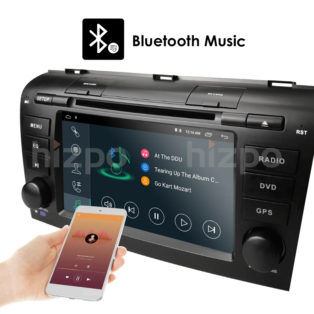 Top 2GRAM 4G WIFI1024*600 Quad Core Android 8.1 Fit MAZDA 3 MAZDA3 2004 2005 2006 2007 2008 2009 Car DVD Player Navigation GPS Radio 11