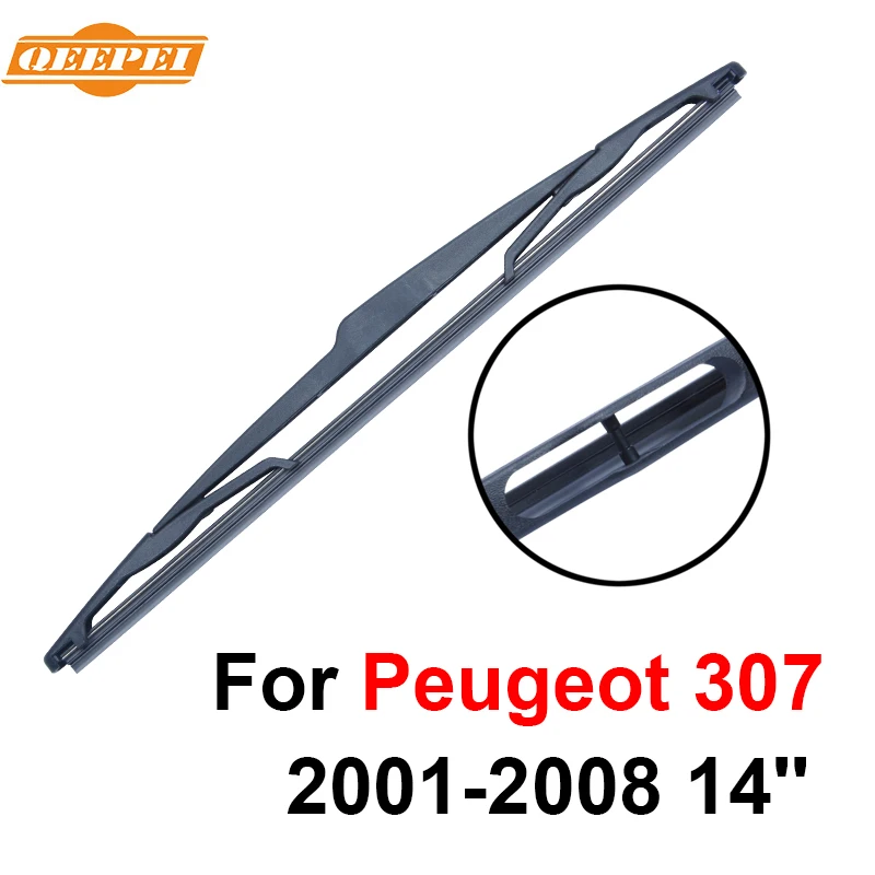 QEEPEI Rear Windscreen Wiper No Arm For Peugeot 307 2001 2008 14'' High