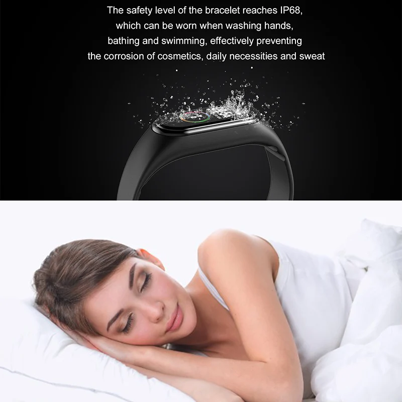 M4 Smartband браслет часы монитор фитнес трекер активности фильм экран протектор сердечного ритма кровяное давление Android Ios
