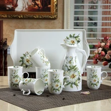 Verschiffen hochwertige keramik topf mit kaltem wasser und große kapazität wasser topf blume tee tasse Shuiju kreative haushalt geschenk set