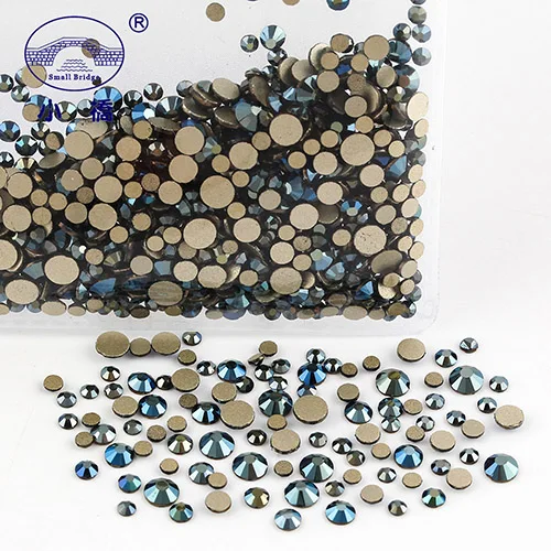Ss6-Ss16 3D круглые смешанные Стразы для одежды для украшения ногтей 1440 Pz Кристаллы с плоской задней частью аппликация каменные Стразы X016 - Цвет: blue