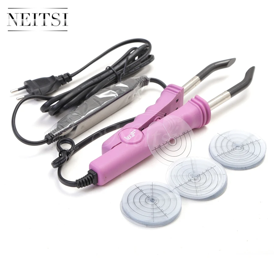 

Neitsi 50PCS Heat Protector+Professional Hair Styling Tools Keratin Hair Extension Iron Euro Plug Control/Adjustable Temperature