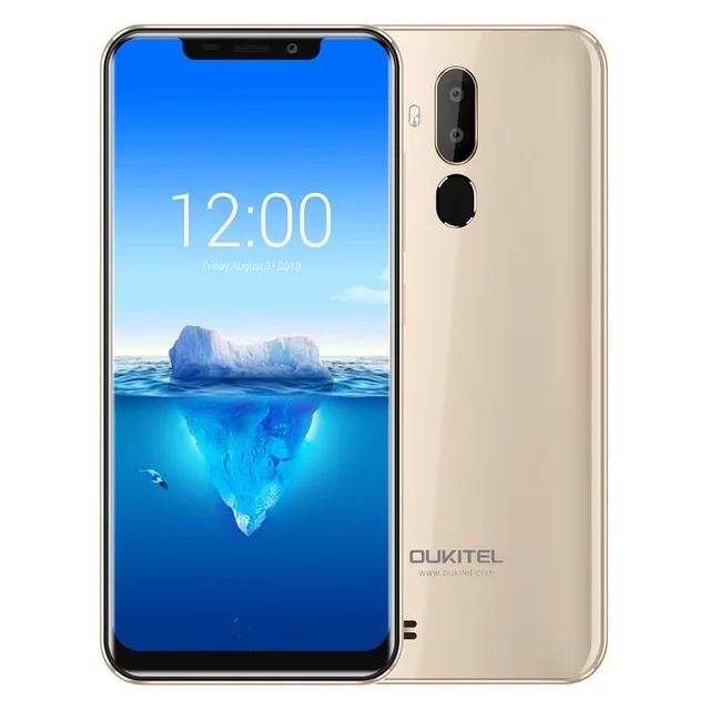 Oukitel C12 Pro Face ID 6,18 дюймов 19:9 u-образный дисплей Android 8,1 2 Гб ОЗУ 16 Гб ПЗУ MT6739 3300 мАч батарея 8МП+ 5Мп 4G смартфон - Цвет: Gold