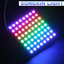 WS2812 светодиодный 5050 RGB 8x8 СВЕТОДИОДНЫЙ матричный модуль для Arduino Фирменная Новинка WS2812B 8*8 64-разрядные полные Цвет 5050 RGB светодиодный светильник Панель светильник для Arduino