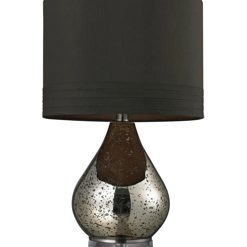 Dimond Lighting Antique Mercury Glass Table Lamp in Gold - Brown Shade