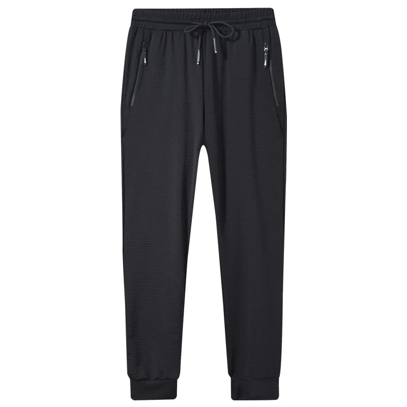 

8XL Spring Men Sweatpants Mesh Zipper Pocket Quickly Dry Long Sport Pant Casual Fitness Running Jogger Workout Pant Sportswear