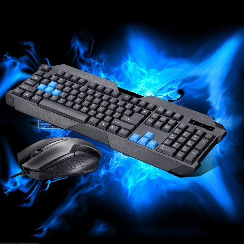 Waterproof USB/PS 2 Wired Keyboard Mouse Combos Ergonomic Mice Gaming