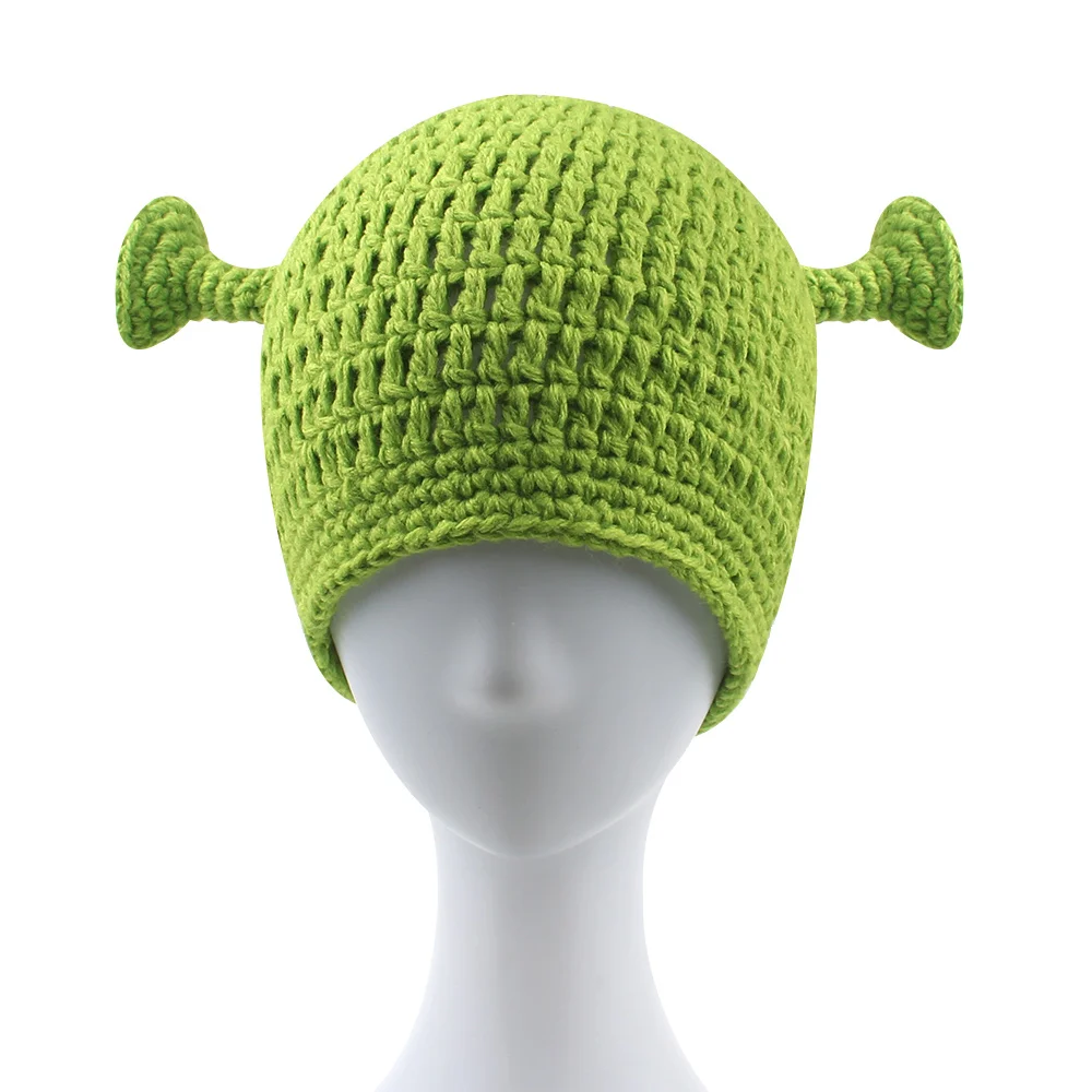 Шапка шрек. Вязаная шапка Шрека. Зеленая шапка. Шапка вязанная с ушами Шрэка.