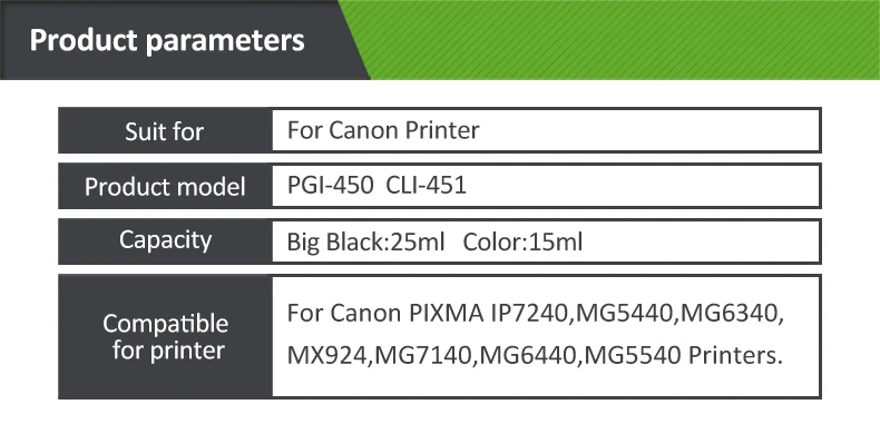 Plavetink совместимый чернильный картридж для принтера Canon PGI-450 CLI-451 PGI450 PIXMA IP7240 MG5440 MG5540 MG6440 MG6640 MG5640 чернила для принтера
