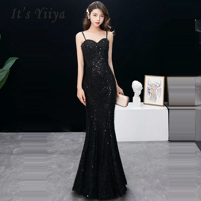 Это Yiiya вечернее платье элегантный короткий рукав Robe De Soiree 0-образным вырезом Для женщин Платья для вечеринок длинные размера плюс тонкое платье для выпускного вечера E578 - Цвет: sling