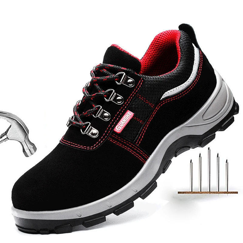 

Work Safety Boot For Men Shoes Steel Toe Cap Safety Shoes Men Boots Slip-on Indestructible Shoes Male Casual Sneaker Footwear
