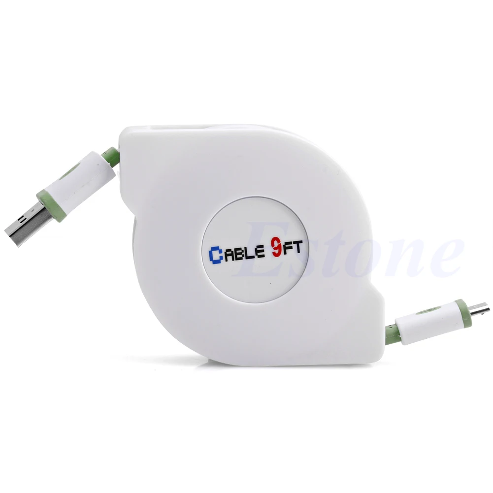 

3/6/9FT Retractable Micro USB Data Sync Charger Cable For Samsung S4 LG Android