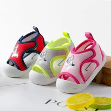 Детские сандалии мягкая обувь для малышей с героями мультфильмов; детские сандалии на плоской подошве; обувь для младенцев 0 лет; Летняя обувь с милым щенком; Bebek Sandalet