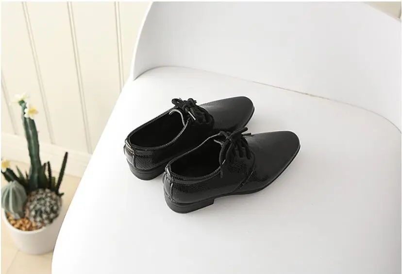 Обувь для новорожденных мальчиков в британском стиле; детская обувь; однотонная кожаная официальная обувь принцессы для вечеринок; Повседневная Свадебная обувь