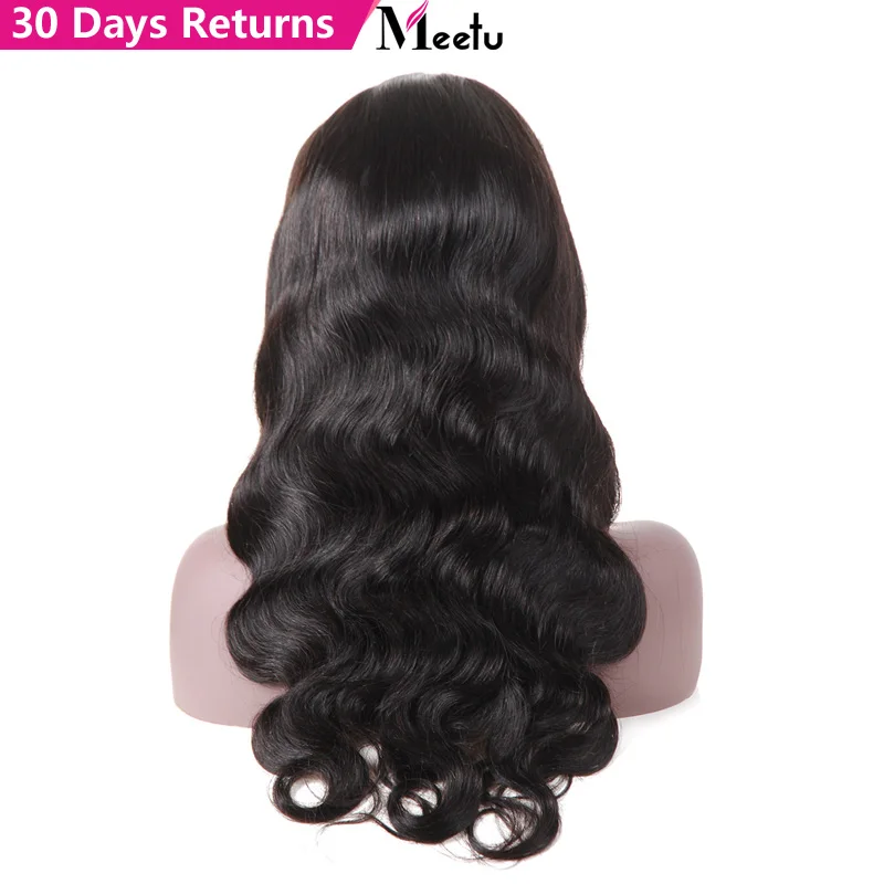 Объемные волнистые кружевные передние человеческие волосы парики для женщин предварительно выщипанные волосы с волосами младенца Meetu бразильские волосы remy отбеленные узлы парик
