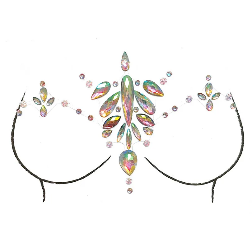 New Breast petal chromophous Acrylic chest paste breathable Nipple Covers Bra Breast Pasties Adhesive Stickers 40MAY2513