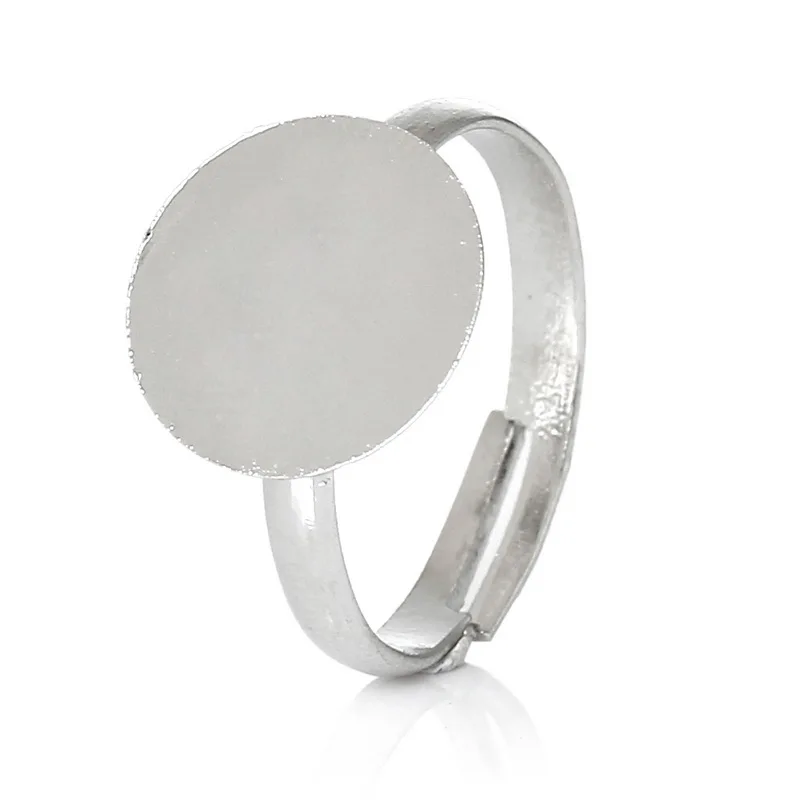 Multi Fif 10-20mm Adjustable Ring Setting Cabochon Cameo Base Tray Bezel Blank Cabochons Jewelry Making Findings 2019 | Украшения и