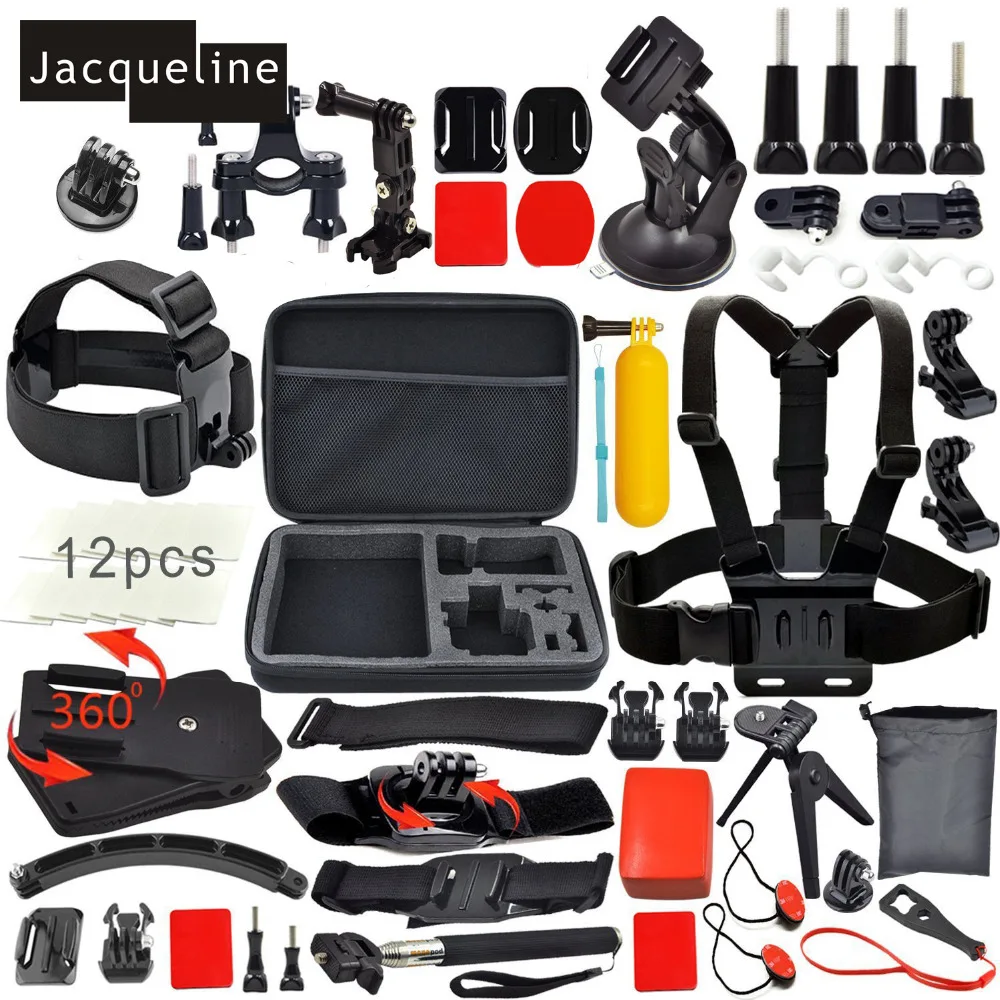 Набор аксессуаров Jacqueline 20 в 1 для Gopro HD hero 6 5 4 3 + 2 SJCAM sj4000 sj5000 sj6000 EKEN H9R H9 H8RS|sj4000 sj5000|eken
