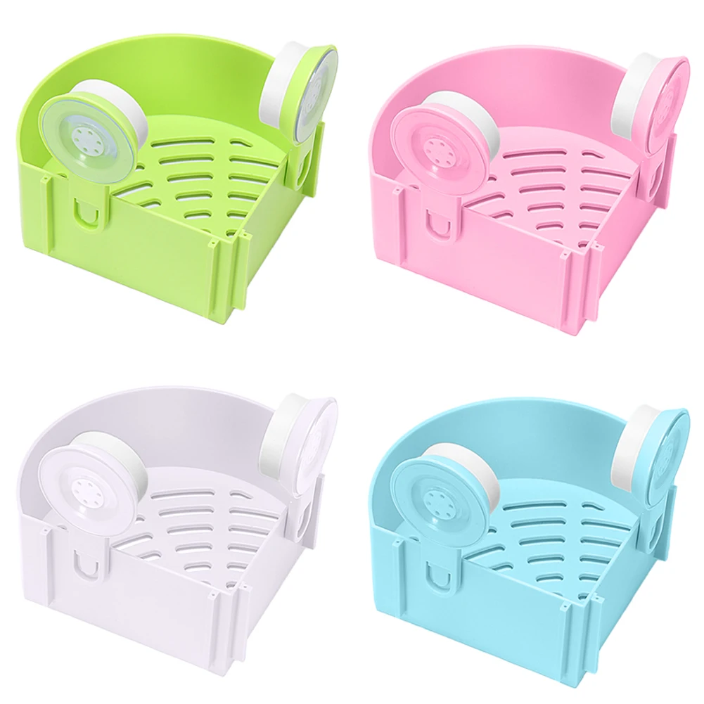 

4 Colors Triangle Strength Sucker Bathroom Shelves Wall Hanging Toilets Storage Rack Useful Bath Convenience