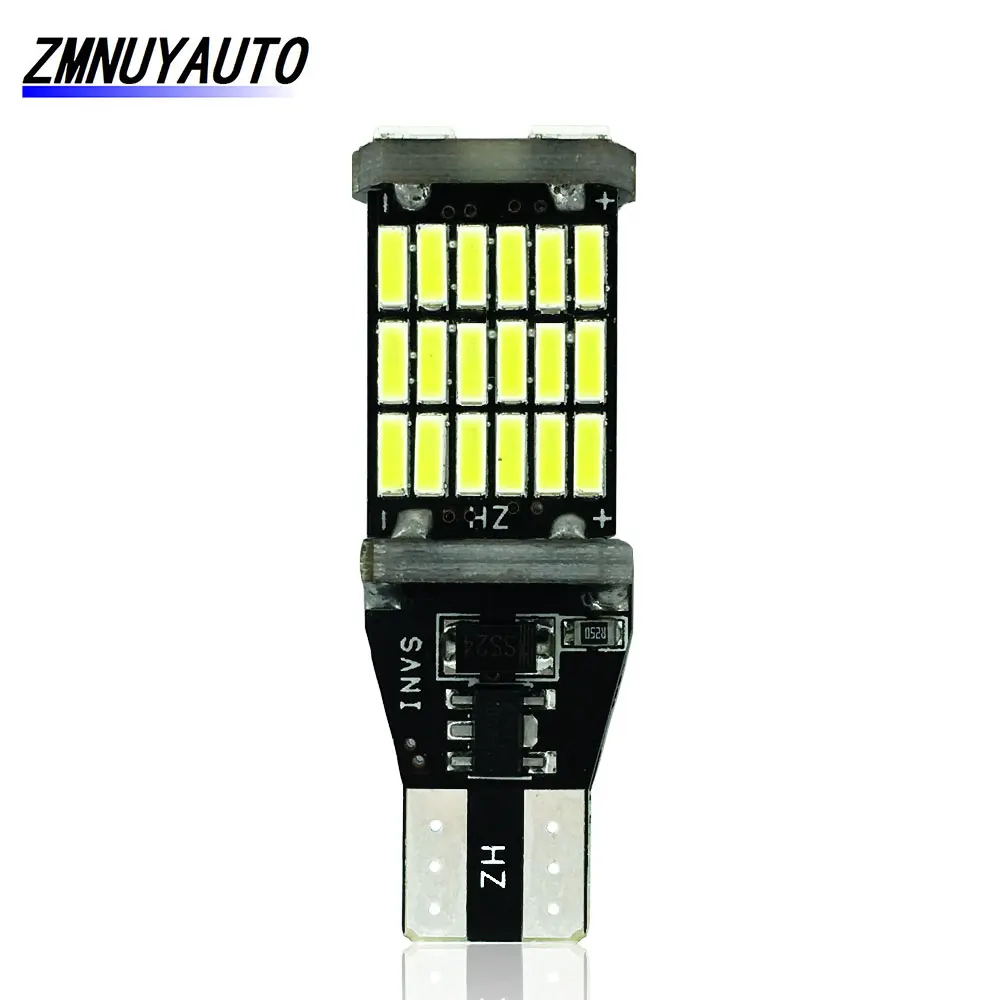 

1000Lm CANBUS LED T15 912 921 W16W Led Bulb White Red Yellow 4014 45SMD Error Free Car Backup Reserve Lights Auto Brake Lamp 12V