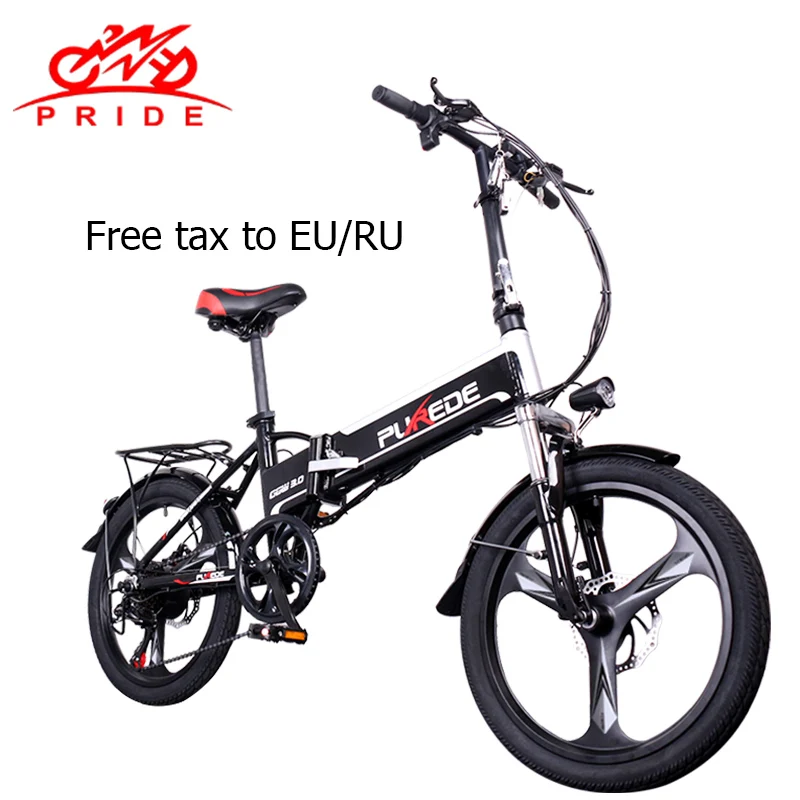  Electric Bike 20inch Aluminum Foldable Electric Bicycle 48V12.5A Lithium Battery 350W Powerful Scoo