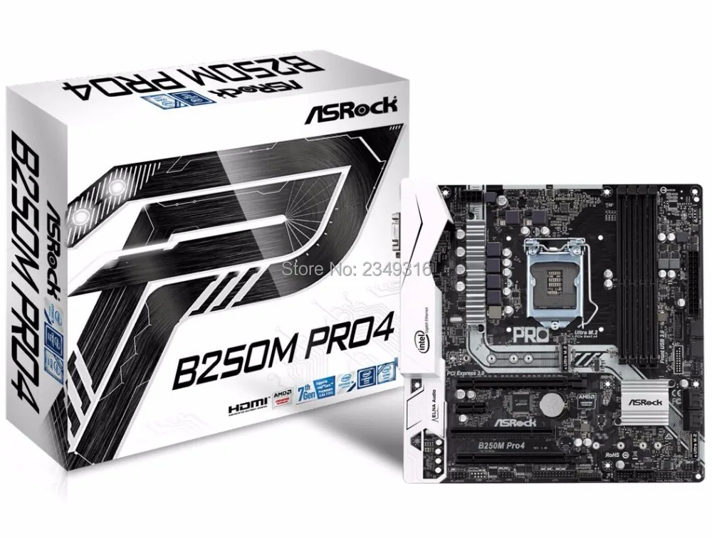 Новинка для ASRock B250 Pro4 оригинальная настольная материнская плата LGA1151 DDR4 SATA3 USB3.0