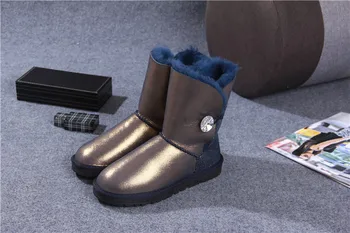 

Warm Natural Fur women winter boots 100% Genuine Sheepskin Leather Snow Boots Women Warm Wool Snow boots Free Shipping