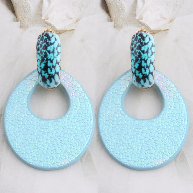 NeeFu WoFu Flash кожа серьги большие для женщина капли воды Длинные Brincos Oorbellen Leopard
