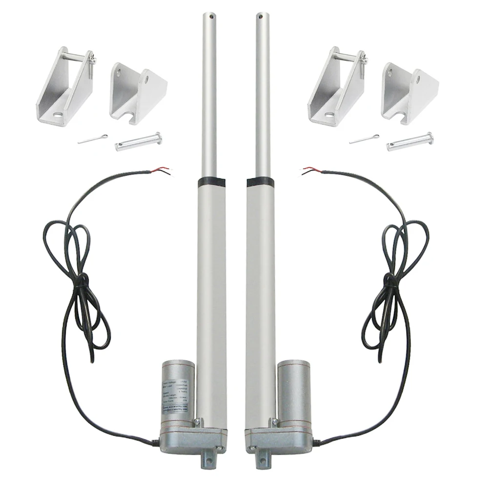 2 PCS 250mm 10inch Stroke Heavy Duty DC 12V 1500N 330lbs Load Linear Actuator multi function