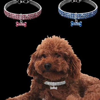 

Pet Cat Decorative Accessories Durable Shiny Elastic Rhinestone Lovely Collar for Cats