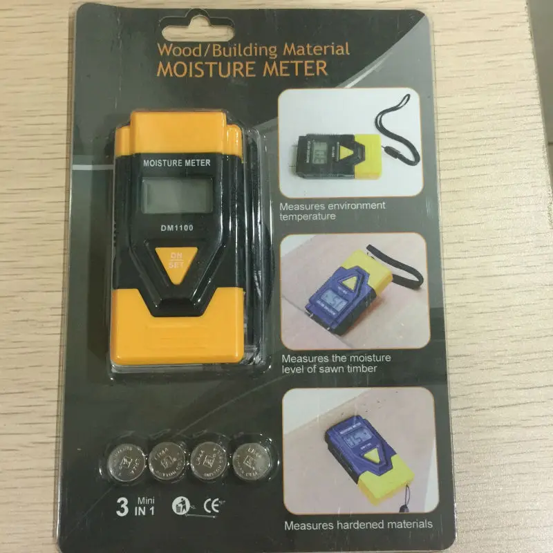 High Quality Digital LCD Wood Firewood Moisture Meter Humidity Detector Damp Timber Sensor 4