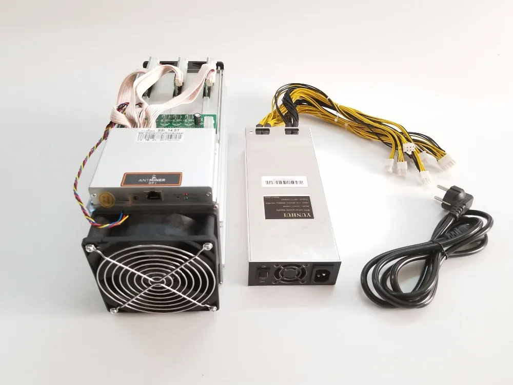 YUNHUI новые AntMiner S9i 14,5 т Bitcoin шахтер с 1800 Вт PSU Asic шахтер SHA-256 Btc МПБ Шахтер лучше чем AntMiner S9 13,5 т 14 т